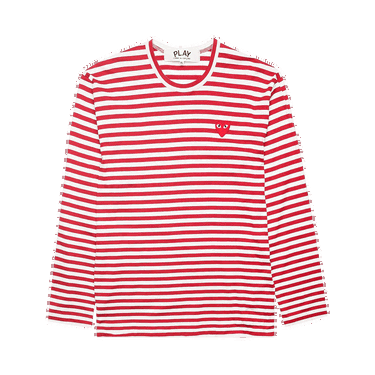 T-shirt Comme des Garçons PLAY Striped T-Shirt Rød | AZ T164 051 4, 0