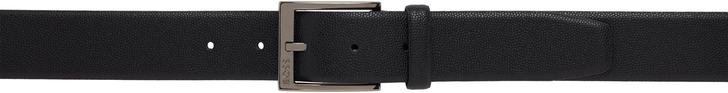 Bælter BOSS BOSS Pebble Grained Leather Belt Sort | 50537168, 0