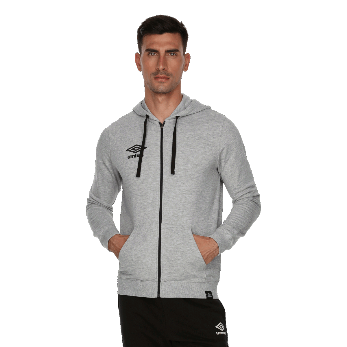 Sweatshirt Umbro Essentials Full-Zip Hooded Sweatshirt Grå | UMA243M602-3A, 0