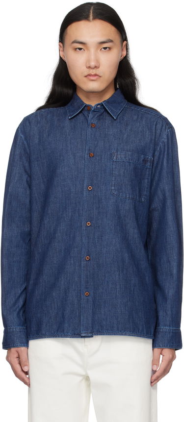 Skjorte A.P.C. Denim Shirt Blå | COGXF-H12553, 0