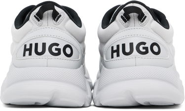 Tøj BOSS Hugo Gray Faux-Leather Sneakers Hvid | 50536960, 1