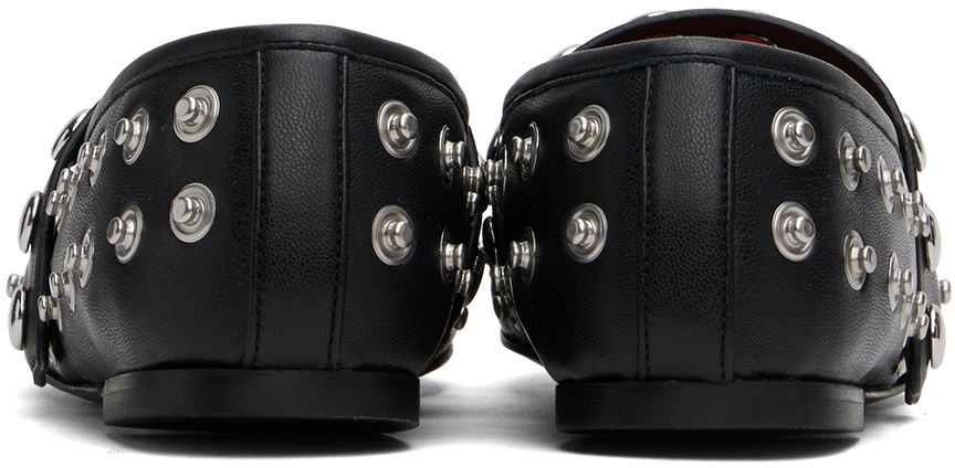 Sneakers og sko Stella McCartney Stella McCartney Ryder Popper-Studded Ballerina Flats Sort | 810473W1IL0, 1