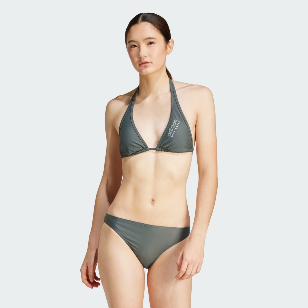 Badetøj adidas Performance Halterneck Bikini Top Grøn | JG8473, 0