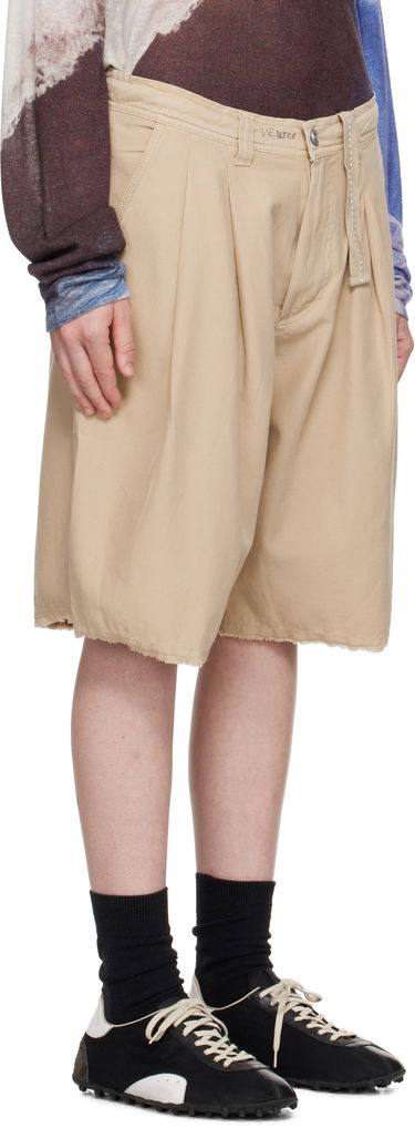 Shorts ERL ERL Distressed Chino Shorts Beige | ERL10P009, 1