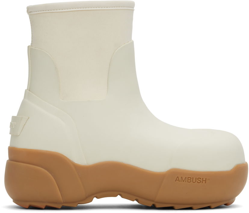 Tøj Ambush AMBUSH Rubber Boots Hvid | BWIE003F24MAT0010101