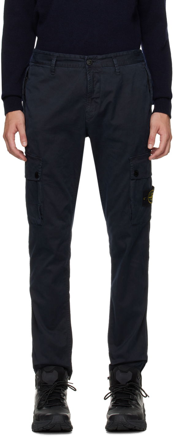 Cargo bukser Stone Island Garment-Dyed Cargo Mørkeblå | 7915303L1, 0