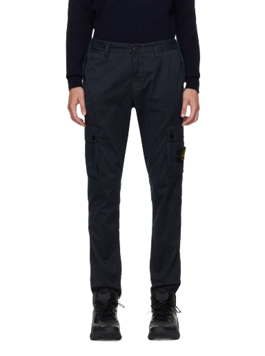 Cargo bukser Stone Island Garment-Dyed Cargo Mørkeblå | 7915303L1