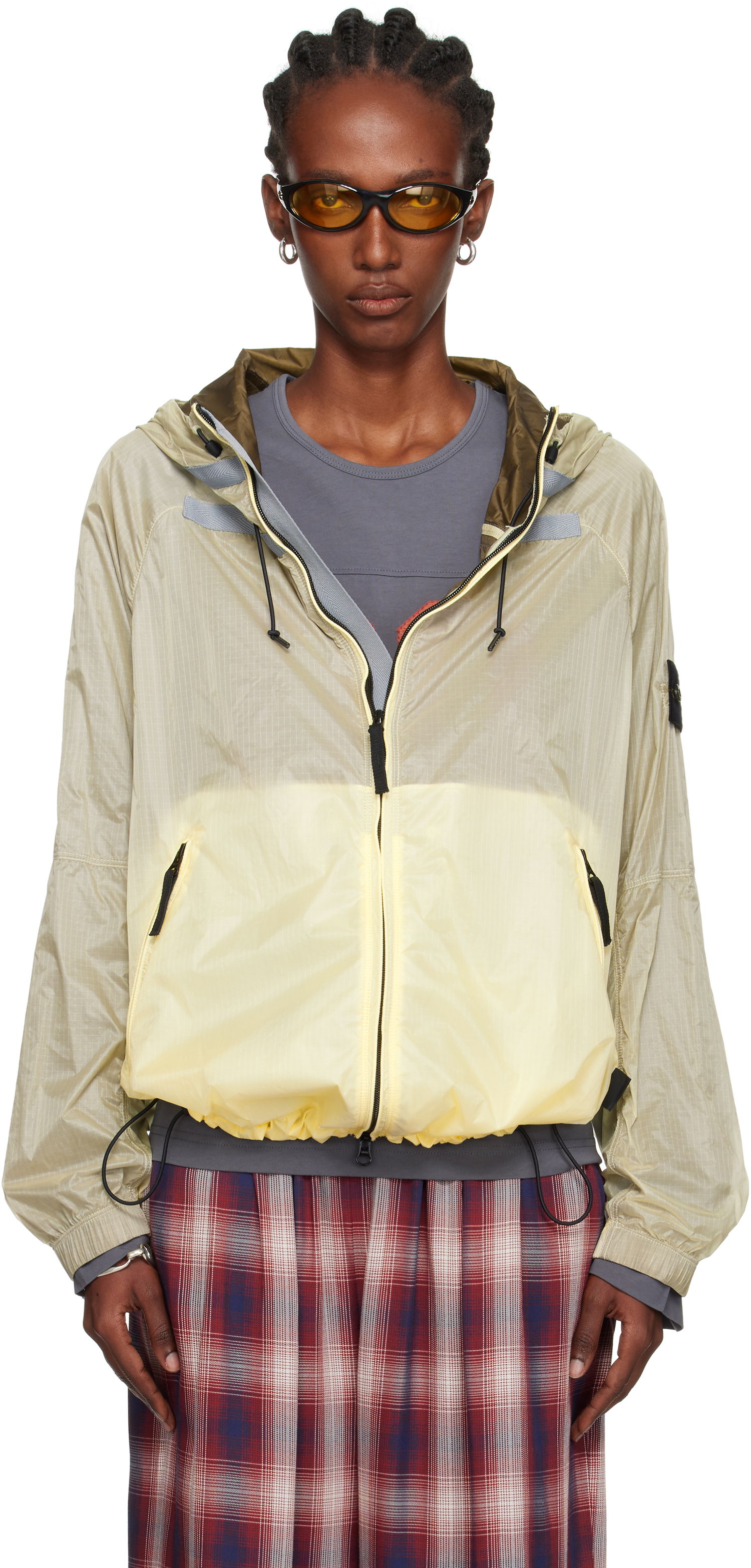 Jakke Stone Island Stone Island Ripstop Light HT Nylon Jacket Gul | K2S15 Q100008 S0163, 0
