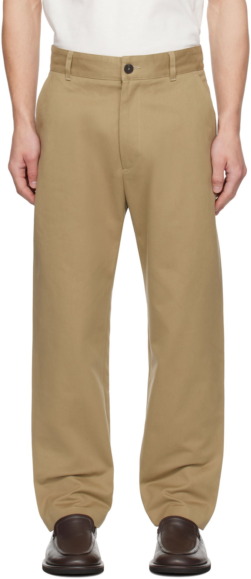 Bukser Studio Nicholson Studio Nicholson Bill Trousers Beige | BILL SNM - 1337