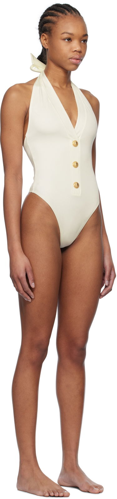 Badetøj Balmain Balmain Buttons One-Piece Swimsuit Sort | BKBUY2250, 4