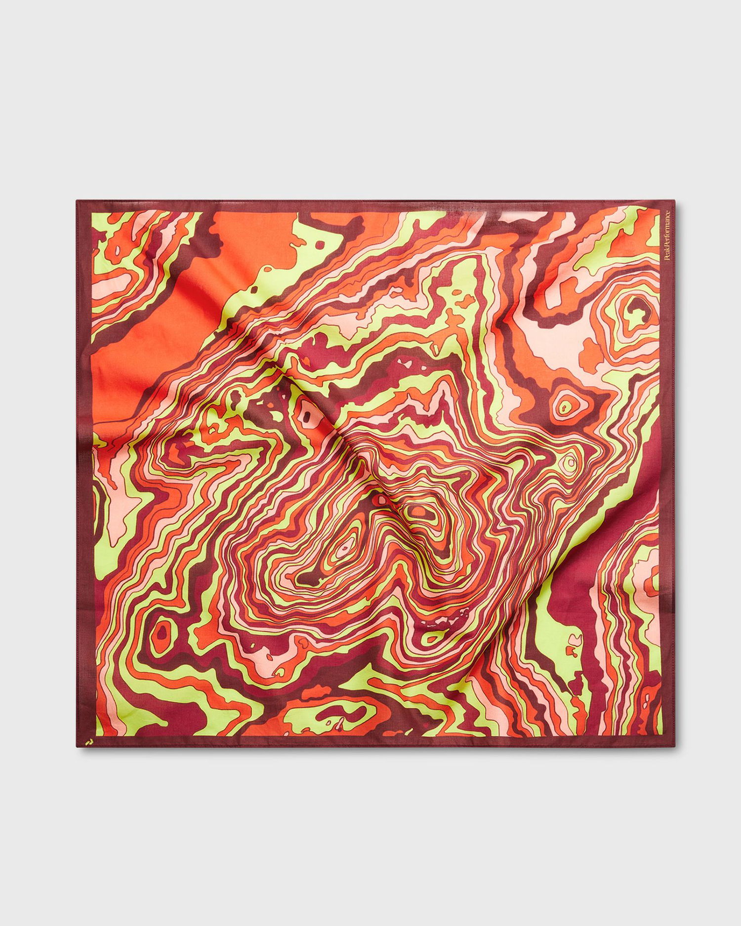 Tørklæde Peak Performance Topographic Print Bandana Flerfarvet | G79389070, 0