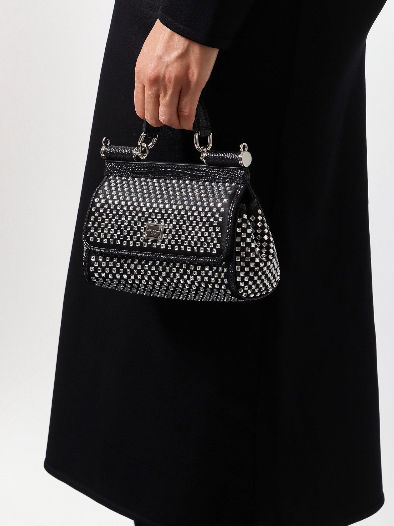 Håndtaske Dolce & Gabbana Handbag With Crystals Sort | BB7116AP6028S488, 1