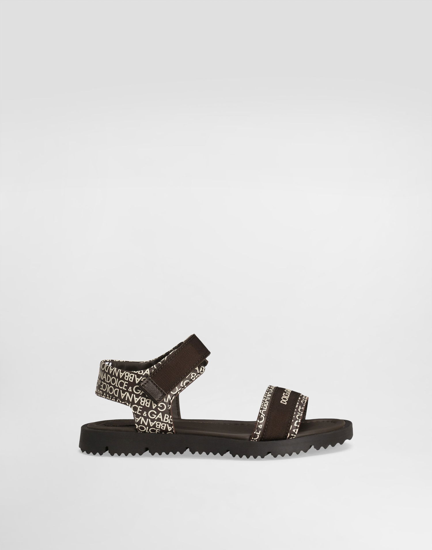 Tilbehør Dolce & Gabbana Dolce & Gabbana Calfskin Logo Print Sandals Brun | DA5207AX182HMXCK, 0