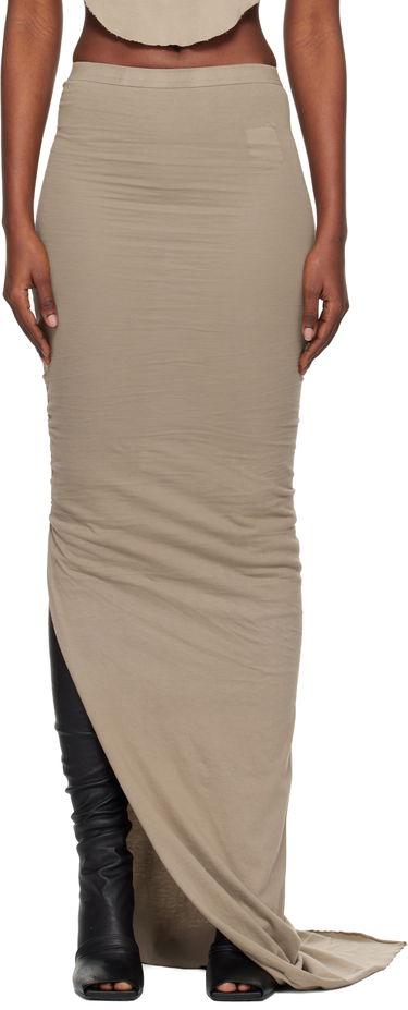 Nederdel Rick Owens Rick Owens DRKSHDW Concordians Soft Edfu Maxi Skirt Beige | DS02E7337 RN, 0