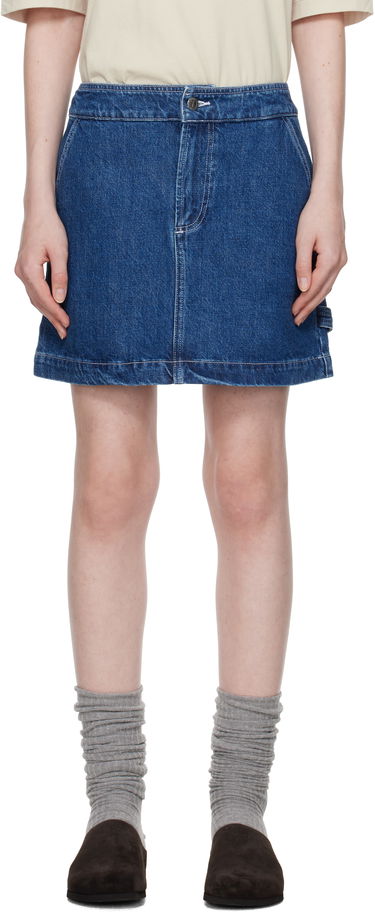 Nederdel A.P.C. Denim Miniskirt Mørkeblå | COHET-F06435, 0