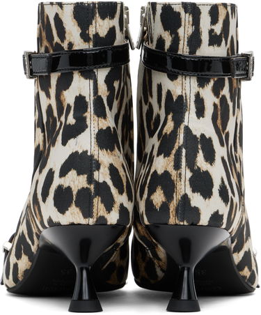 Skopleje GANNI GANNI Satin Eyelets Kitten Heel Boots Flerfarvet | S2883, 1