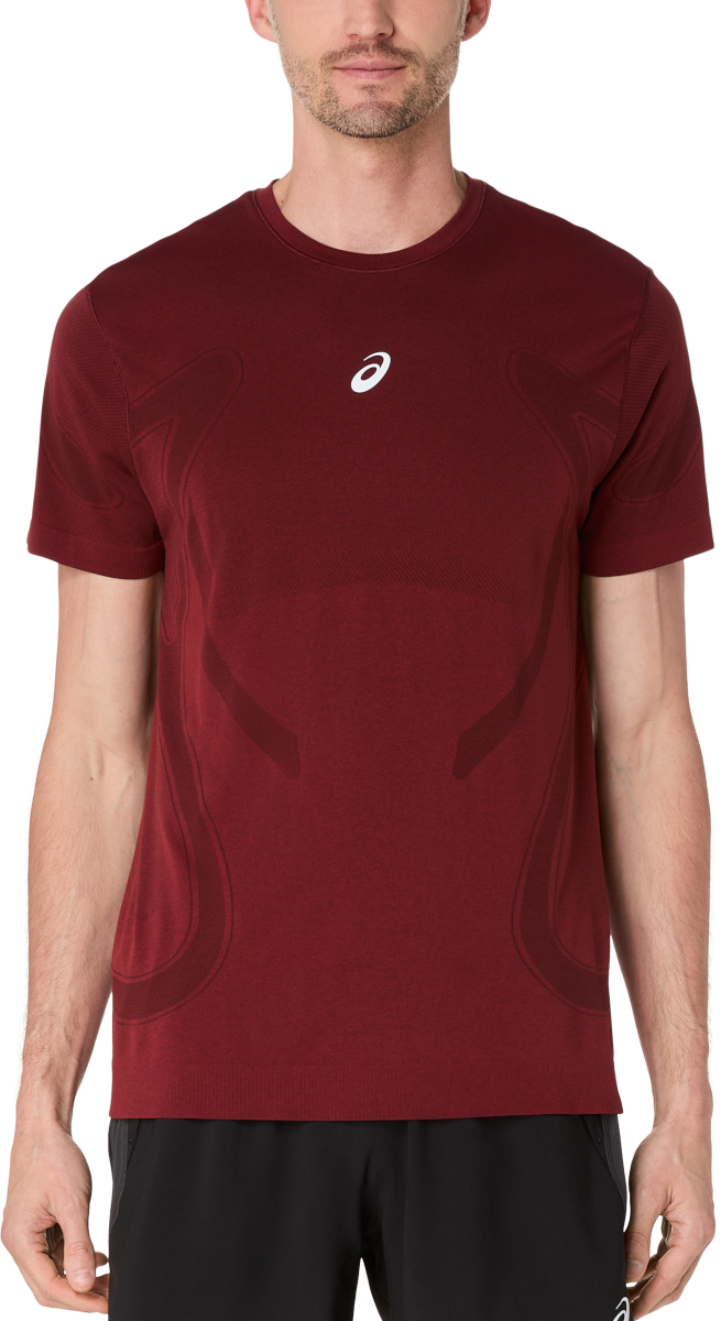 T-shirt Asics Road Seamless Short Sleeve T-Shirt Bourgogne | 2011d355-200