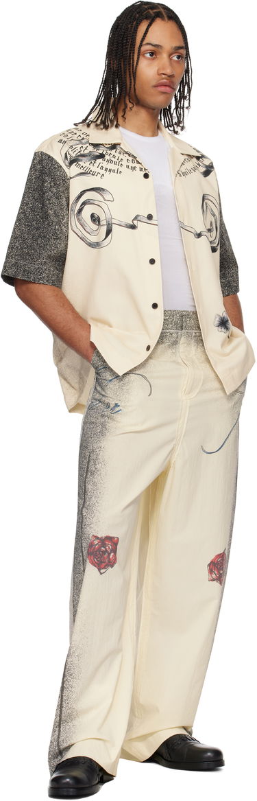 Skjorte Jean Paul Gaultier Jean Paul Gaultier 'The Multi-Tattoo' Print Bowling Shirt Beige | 25/34-U-CH098-D504-030030, 4