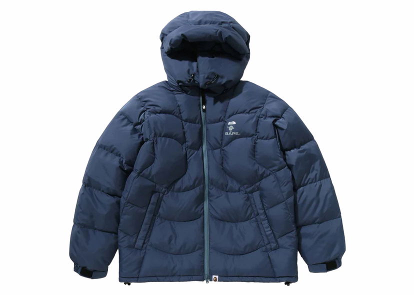 Jakke BAPE BAPE Stitching Down Jacket Blue Blå | 1J80-144-005