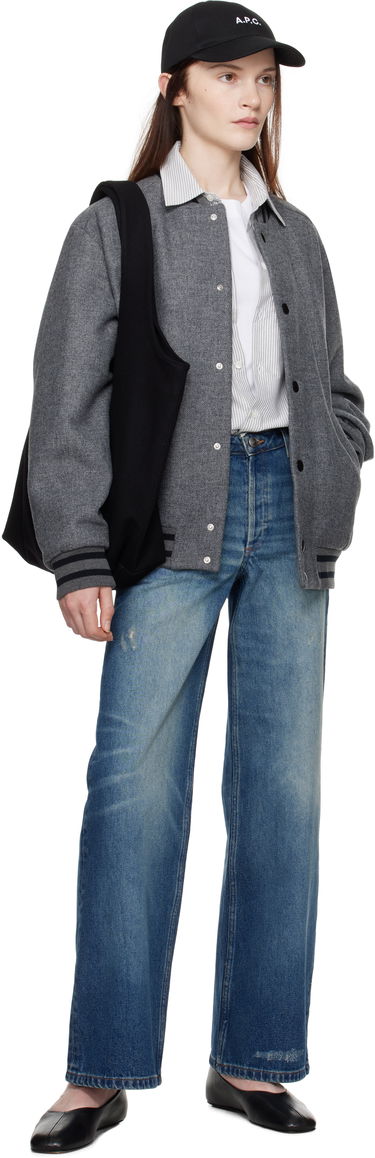 Bomberjakke A.P.C. Wool Bomber Jacket Grå | WVBEB-M02974, 4