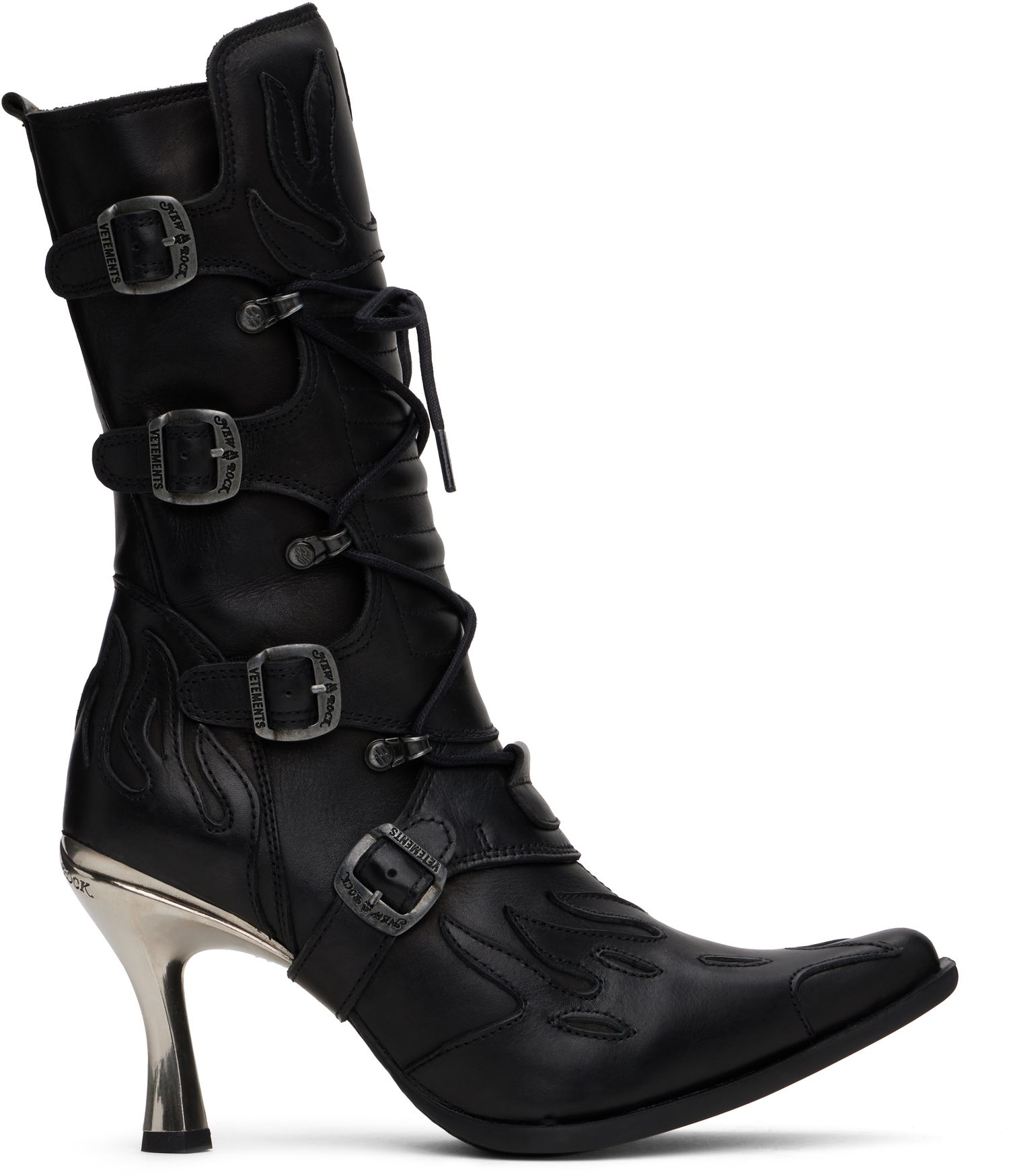 Sneakers og sko VETEMENTS Vetements New Rock Edition Rockstar Boots Sort | WA66BO120B, 0
