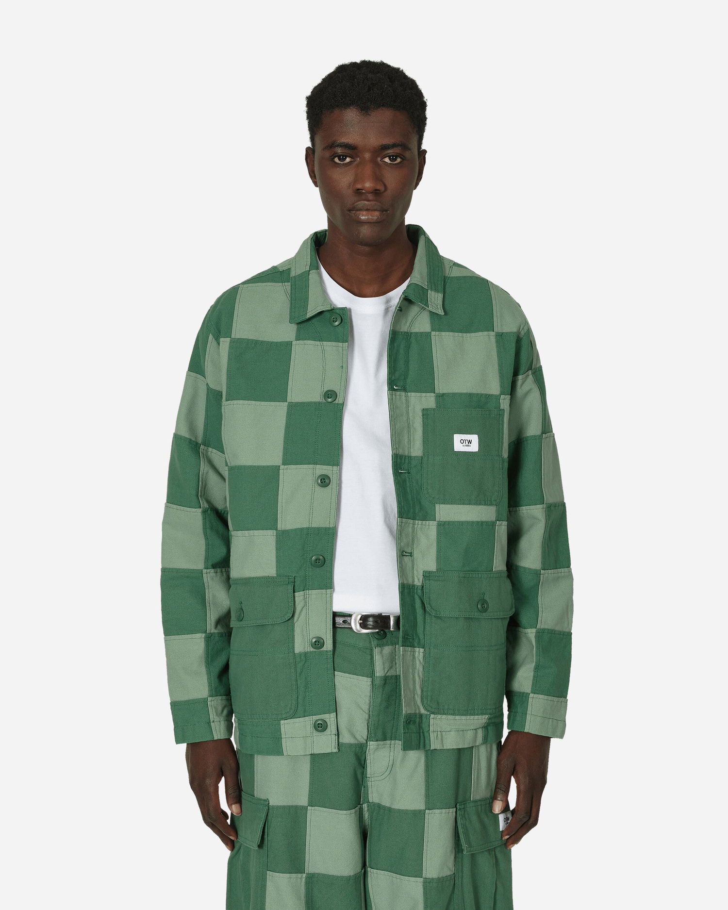 Sweatshirt Vans Patchwork Drill Chore Coat Myrtle Grøn | VN000GBSV1D1, 0