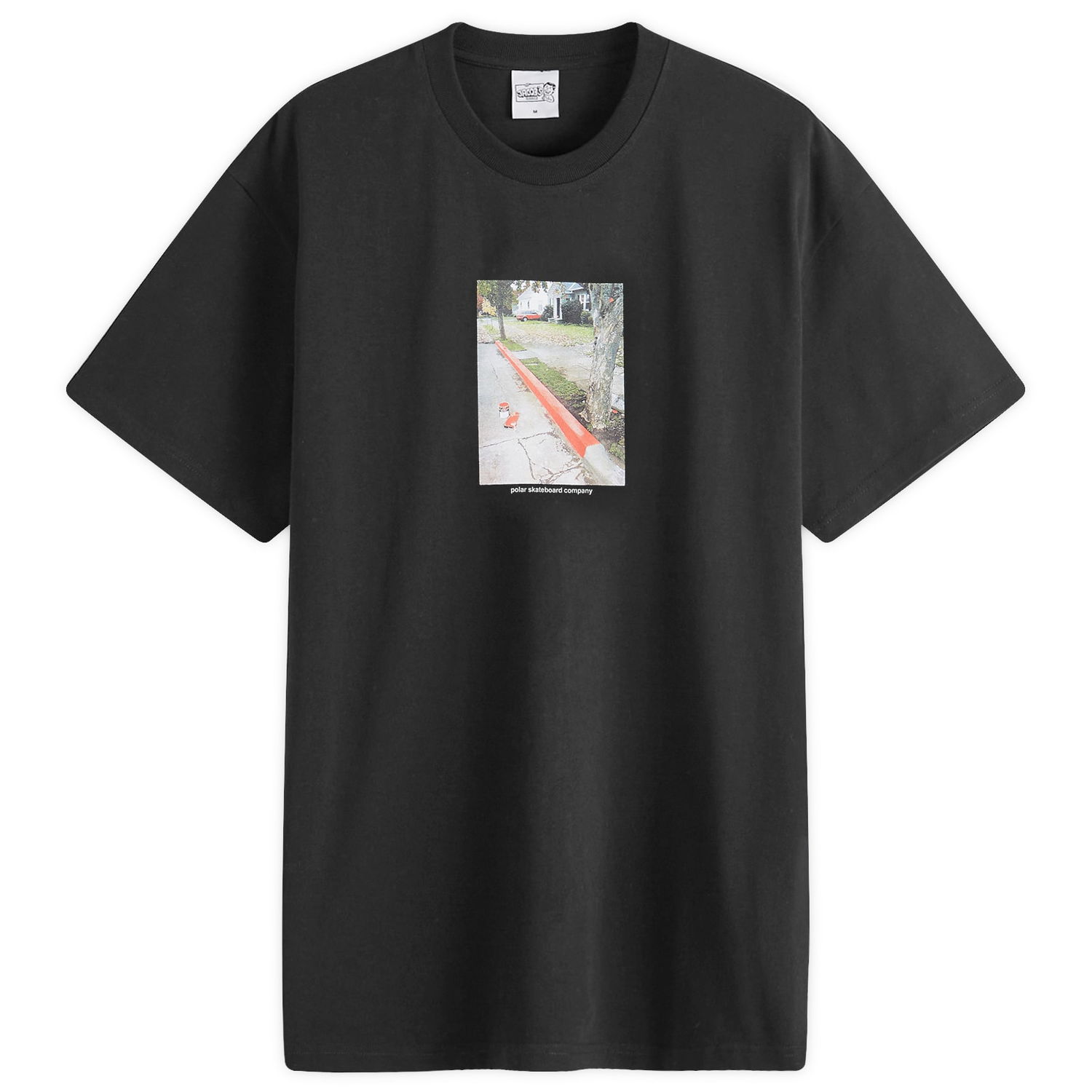 T-shirt Polar Skate Co. Red Curb T-Shirt Sort | PSC-F24-38, 0