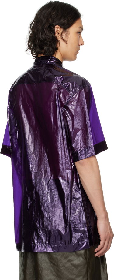 Skjorte Dries Van Noten Dries Van Noten Sheer Short Sleeve Shirt Lilla | 251-020762-1258, 2