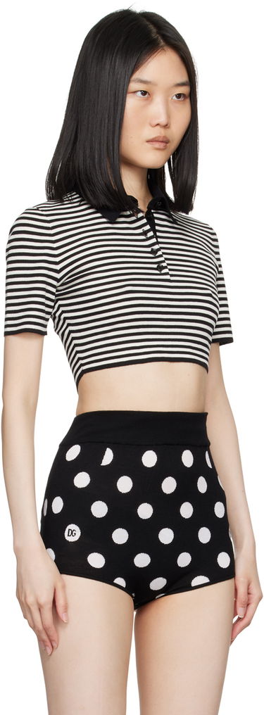 Crop top Dolce & Gabbana Dolce&Gabbana Striped Cropped Polo Sort | FXZ09T JCVY4, 1