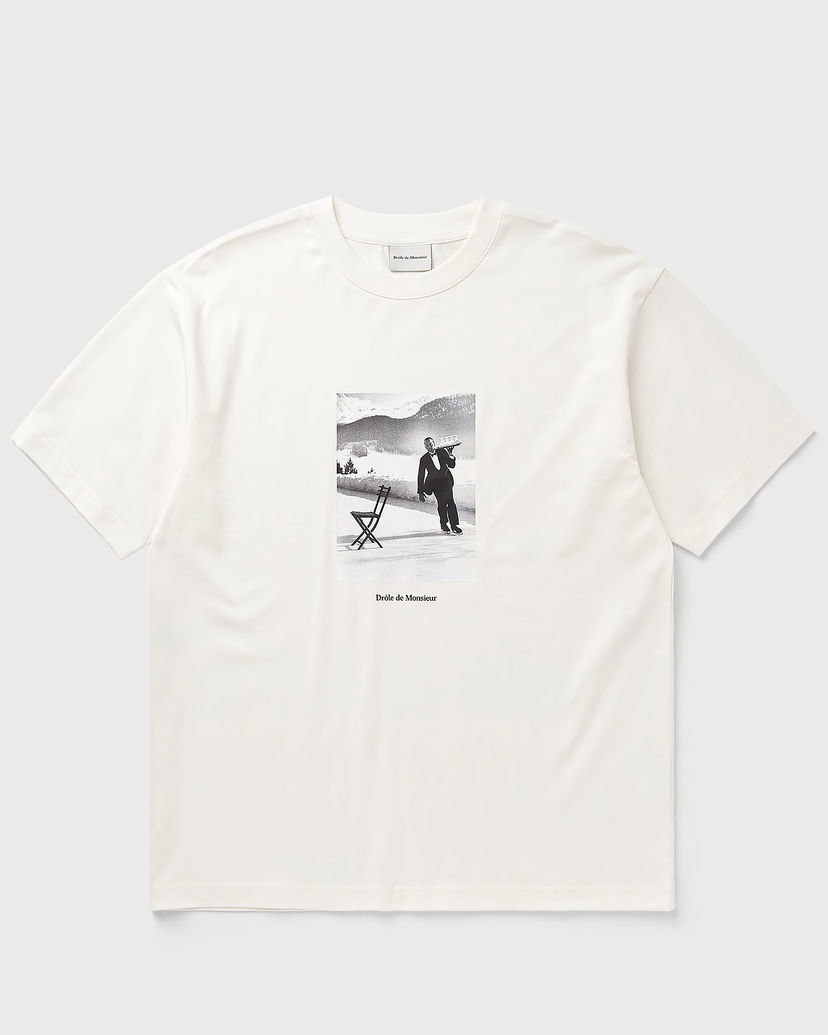 T-shirt Drôle de Monsieur Ice Skating Waiter T-Shirt Hvid | I-TS266-CO195-OW