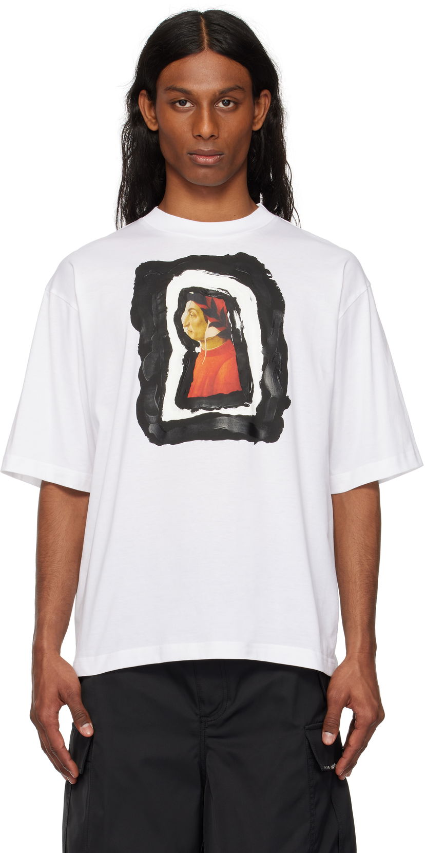 T-shirt Marni Marni Dante Print Cotton T-Shirt Hvid | HUMU0223NP USCX68