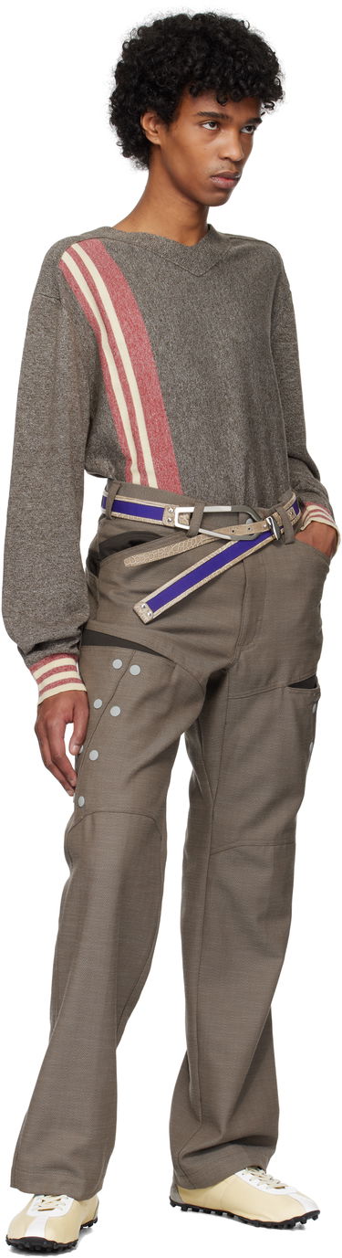 Bukser KIKO KOSTADINOV Kiko Kostadinov Inex Snap Trousers Brun | KKSS25T09-34, 4