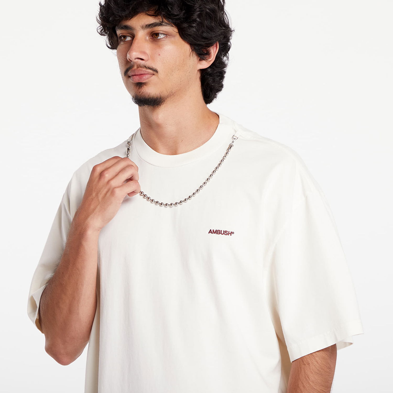 T-shirt Ambush Ballchain T-Shirt Tofu/ Tap Shoe Beige | BMAA001F24JER0013110, 1