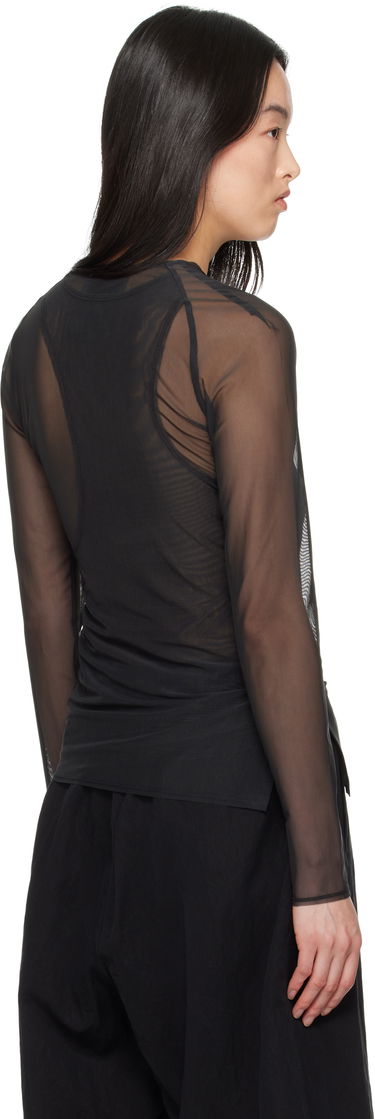 T-shirt Y-3 Y-3 Mesh Fitted Long Sleeve T-Shirt Sort | JD1455, 2