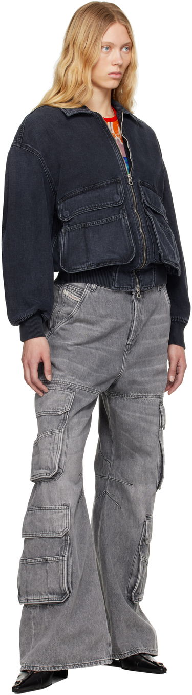 Bomberjakke Diesel D-Kurz Denim Jacket Sort | A15780 007Z9, 3