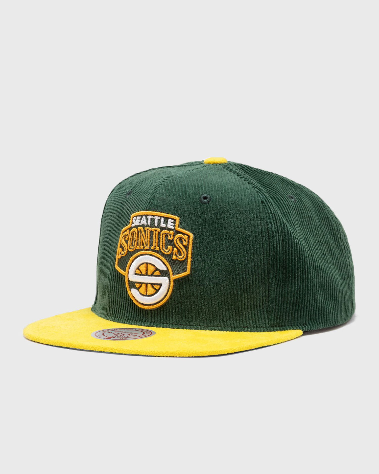 Kasket Mitchell & Ness Seattle Supersonics Corduroy Snapback Hat Grøn | HS10048-SSUGREN, 1