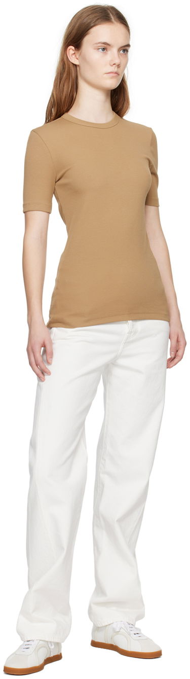 T-shirt TOTEME TOTEME Women's Classic T-Shirt Beige | 241-WRT1459-FB0094, 3