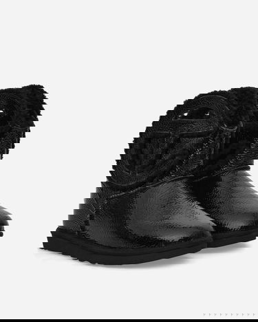 Sneakers og sko UGG Telfar Logo Mini Crinkle Leather Boots Black Sort | 1155790 BLK, 2