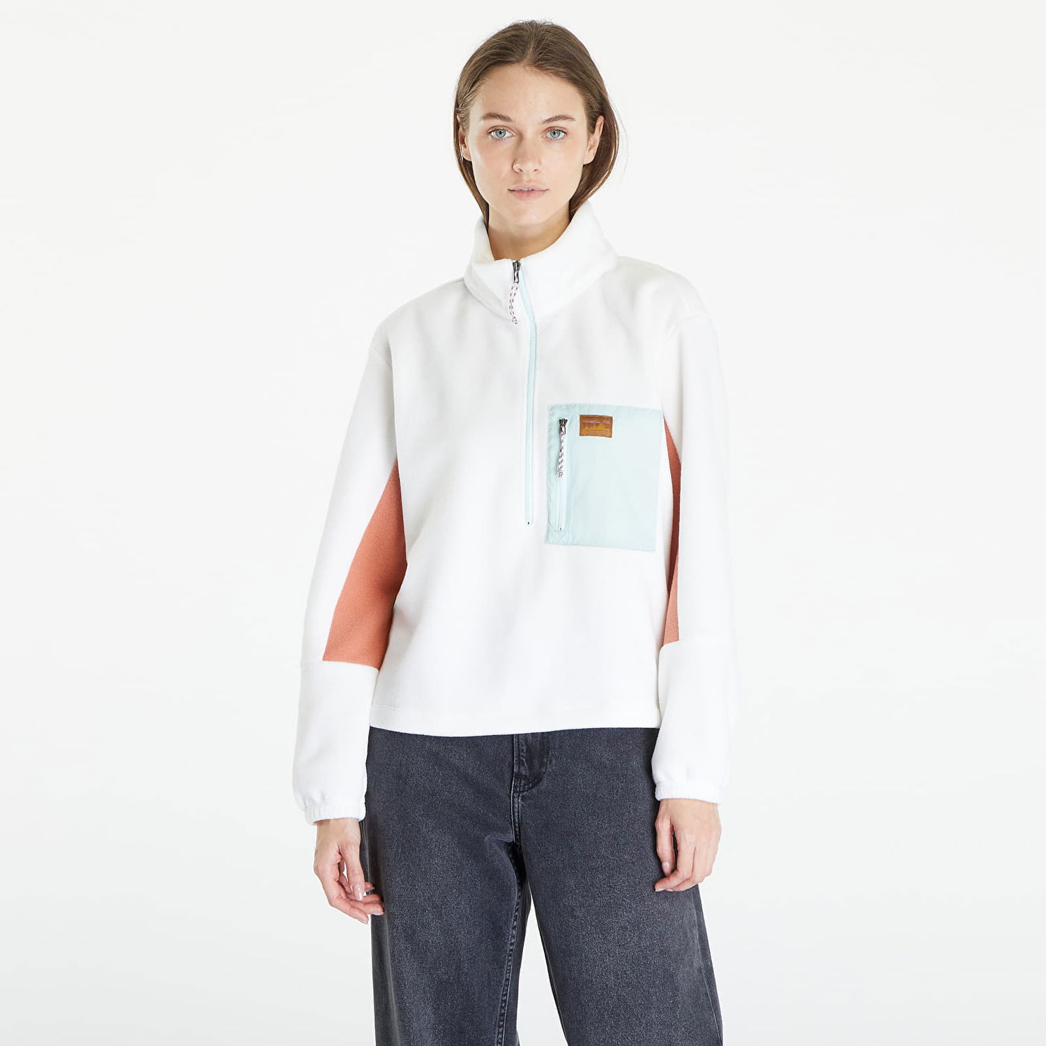 Sweatshirt Patagonia Microdini 1/2 Zip Pullover Hoody Birch White Hvid | 26260 BCW, 0