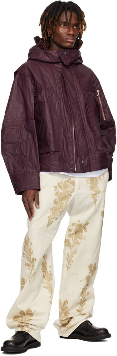 Parka Dries Van Noten Dries Van Noten Flap Pocket Hooded Jacket Bourgogne | 251-020516-1285, 3