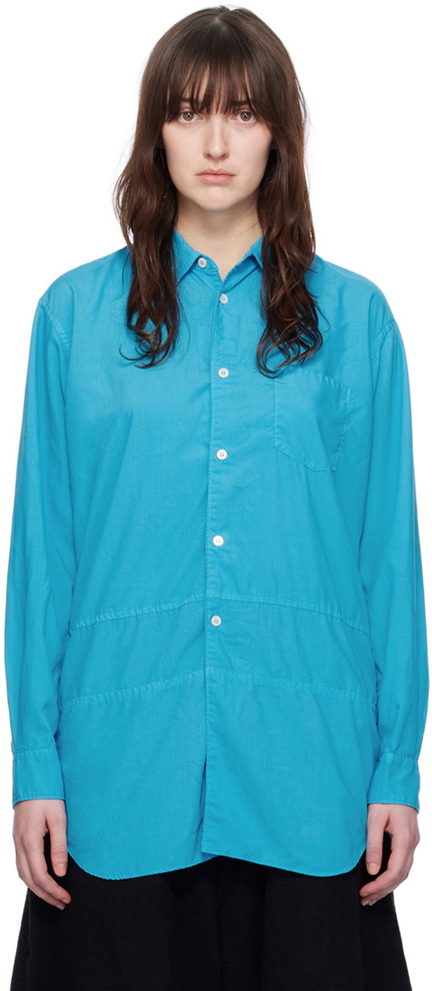 Tøj Comme des Garçons Paneled Shirt Blå | FL-B040-051