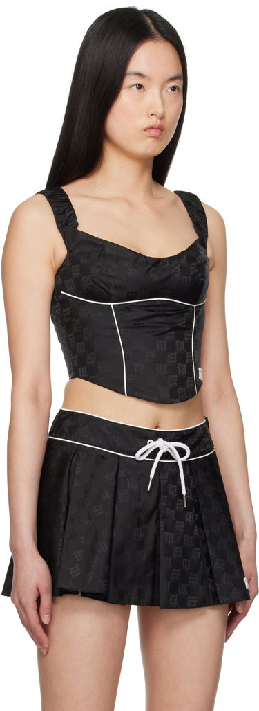 Nederdel MISBHV MISBHV Monogram Nylon Corset Top Sort | 250W104, 1