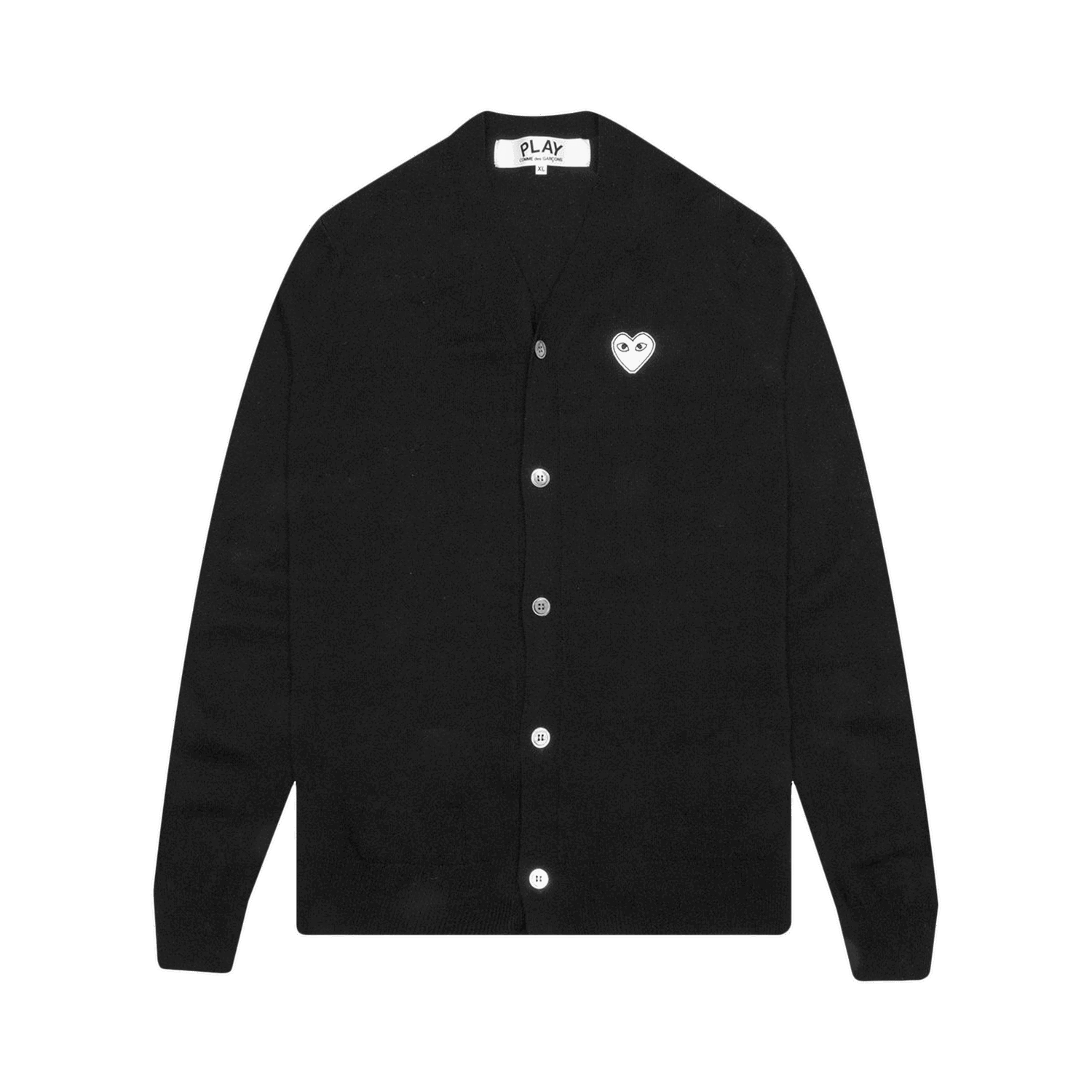 Sweater Comme des Garçons PLAY V-Neck Cardigan Sort | AZ N062 051 1, 0