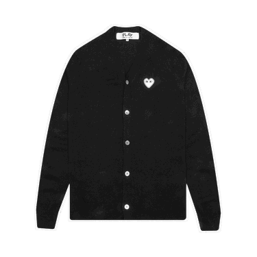 Sweater Comme des Garçons PLAY V-Neck Cardigan Sort | AZ N062 051 1, 0