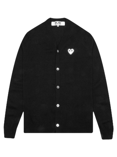Sweater Comme des Garçons PLAY V-Neck Cardigan Sort | AZ N062 051 1
