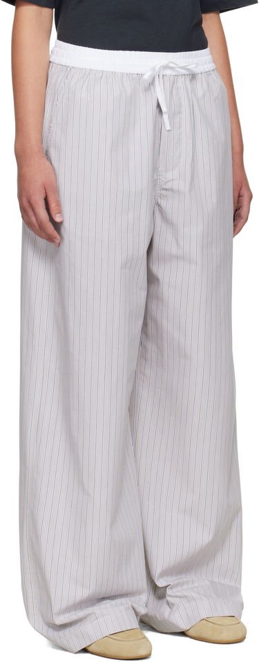 Bukser Acne Studios Acne Studios Striped Trousers Hvid | CK0128-, 4