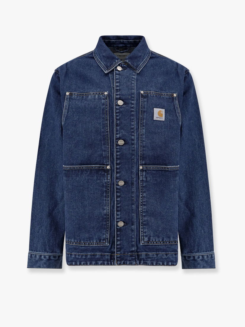 Jakke Carhartt WIP Double Front Denim Chore Coat Carhartt WIP Blå | I0348660106