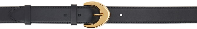 Bælter The Row Leather Belt With Gold-Tone Buckle Sort | W1615-L60
