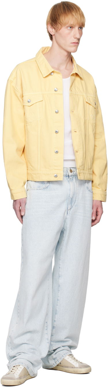 Jakke MAISON KITSUNÉ Maison Kitsuné Trucker Denim Jacket Gul | OM02103WD4012, 3