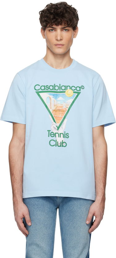 T-shirt Casablanca Metaphysical Tennis Icon T-Shirt Blå | U-MPS25-JTS-001-09, 0